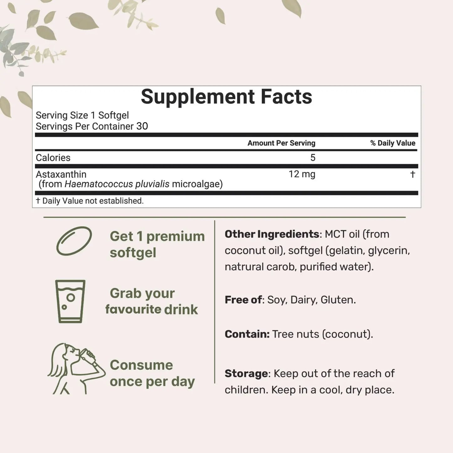 Holivaro Astaxanthin Softgels