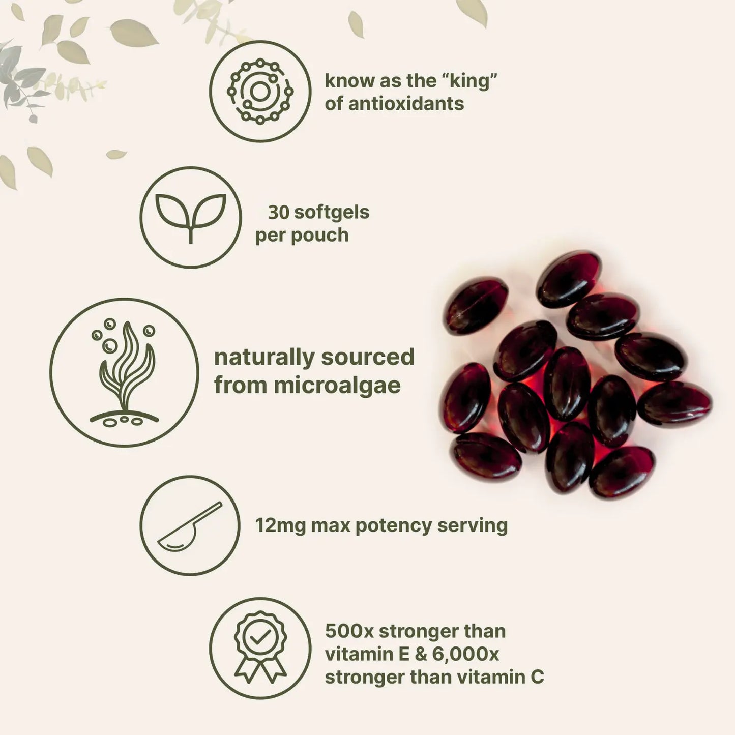 Holivaro Astaxanthin Softgels